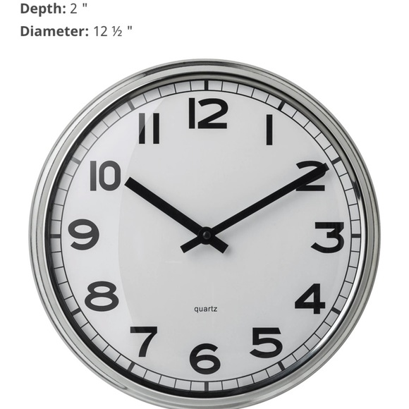 IKEA Other - NEW IKEA Wall Clock Stainless Steel 12.5”